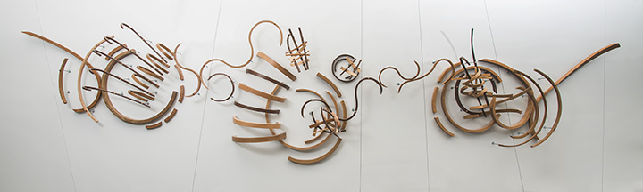 Rick Maxwell - library bent wood sculpture